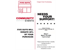 Reminder: Spirit Night at Five Guys